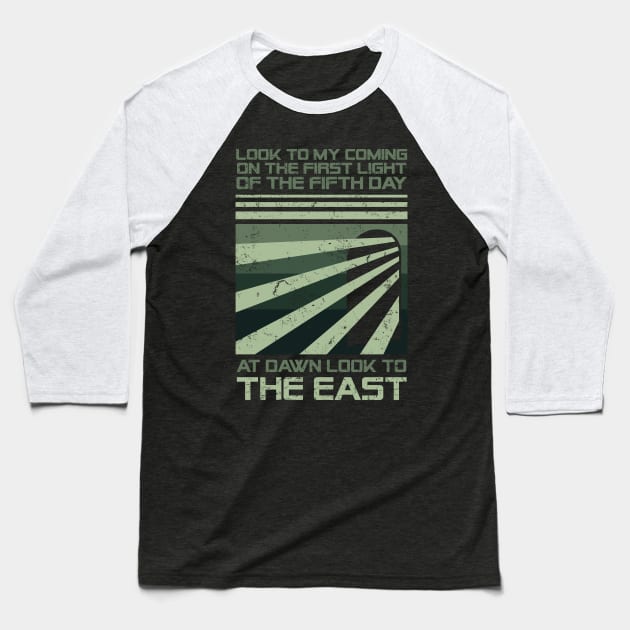 At dawn look to the east Baseball T-Shirt by Capricornus Graphics